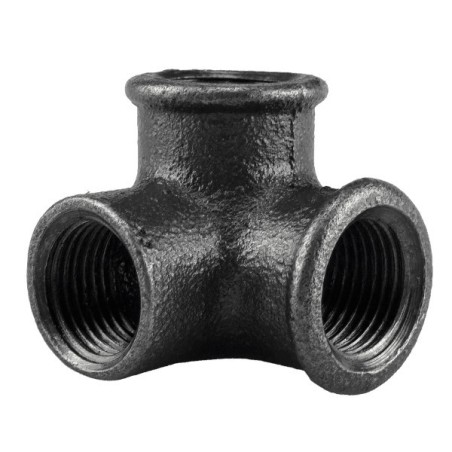 Raccord fonte malléable fileté Distributeur femelle à coude - 2" - Brute / Noire