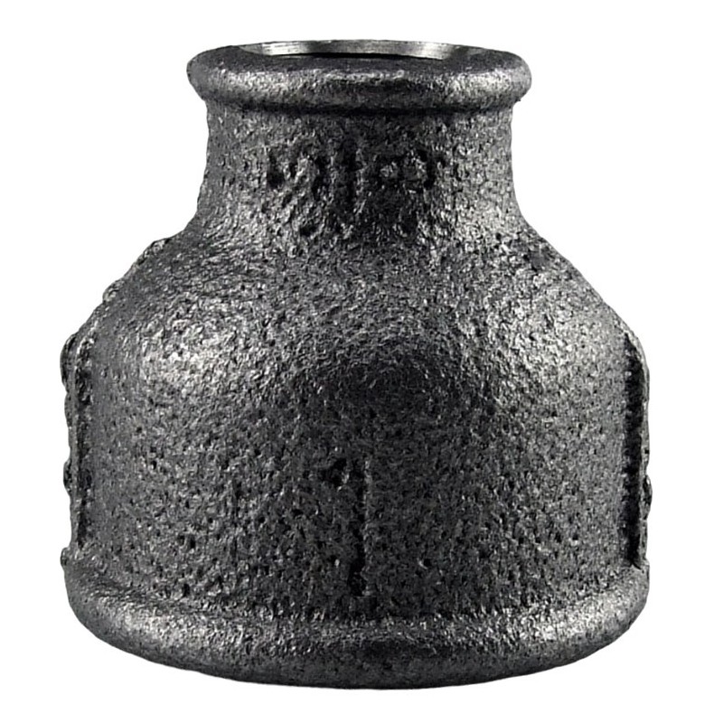 Raccord fonte malléable noir fileté Manchon réduit femelle - Brute / Noire - 3/8" - 1/4"