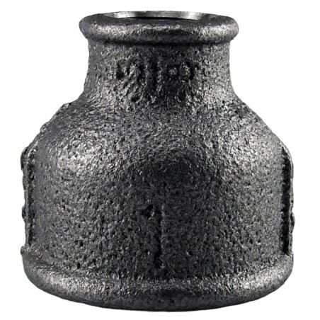 Raccord fonte malléable noir fileté Manchon réduit femelle - Brute / Noire - 3/8" - 1/4"