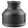 Raccord fonte malléable noir fileté Manchon réduit femelle - Brute / Noire - 3/8" - 1/4"
