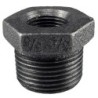 Raccord fonte malléable noir manchon réduit mâle et femelle - Brute / Noire - 1" - 1/4