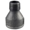 Raccord fonte malléable noir fileté Manchon réduit femelle mâle - Brute / Noire - 1"1/2 - 1"