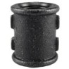 Raccord fonte malléable noir fileté manchon femelle filetage droite/gauche - 2" - Brute / Noire
