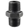 Raccord fonte malléable noir fileté Mamelon mâle filetage droite/droite - 3/8" - Brute / Noire