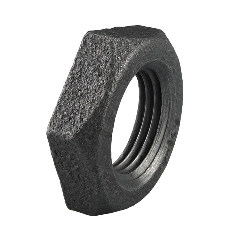 Raccord fonte malléable noir fileté Contre-Écrous évidé - 3/8" - Brute / Noire