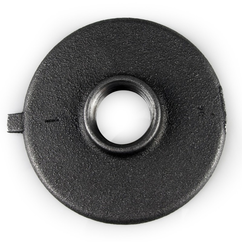 Raccord fonte malléable noir fileté Bride rondes sans trou - 1" - Brute / Noire
