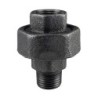 Raccord fonte malléable noir fileté Manchon union mâle et femelle à joint plat - 3/8" - Brute / Noire