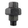 Raccord fonte malléable noir Manchon union mâle et femelle conique - 2" - Brute / Noire