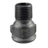 Raccord fonte malléable fileté Manchon égal femelle et mâle - 1"1/2 - Brute / Noire