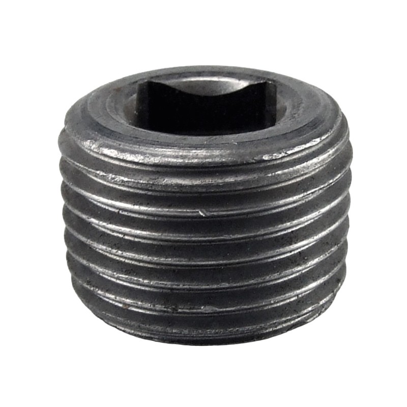 Raccord fonte malléable noir fileté Bouchon mâle creux 4/6 pans - 1/4" - Brute / Noire