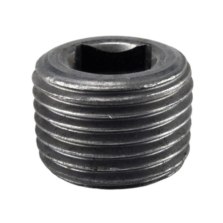 Raccord fonte malléable noir fileté Bouchon mâle creux 4/6 pans - 1/4" - Brute / Noire