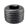 Raccord fonte malléable noir fileté Bouchon mâle creux 4/6 pans - 1/4" - Brute / Noire
