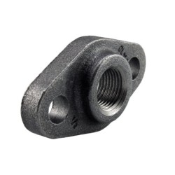 Raccord fonte malléable noir fileté Bride ovale avec trous - 1"1/4 - Brute / Noire