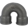 Raccord fonte malléable noir fileté courbe FF double 180° - 1"1/2 - Brute / Noire