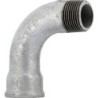 Raccord fonte malléable galvanisé courbe grand rayon 90° mâle femelle - 3" - Galvanisée / Galva