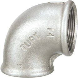 Raccord fonte malléable galvanisé fileté Coude femelle - 1/4" - Galvanisée / Galva