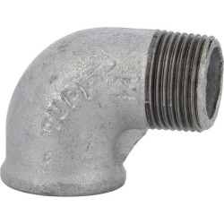 Raccord fonte malléable galvanisé fileté Coude mâle femelle - 2"1/2 - Galvanisée / Galva