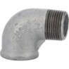 Raccord fonte malléable galvanisé fileté Coude mâle femelle - 3" - Galvanisée / Galva