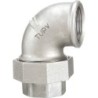Raccord fonte malléable galvanisé fileté Coude union femelle à joint conique - 3/8" - Galvanisée / Galva