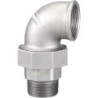 Raccord fonte malléable galvanisé fileté Coude union mâle et femelle à joint conique - 3/4" - Galvanisée / Galva