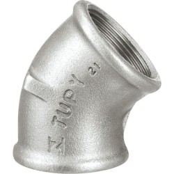 Raccord fonte galvanisé malléable fileté Coude 45° femelle - 1/2" - Galvanisée / Galva