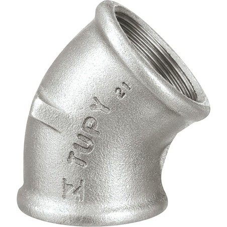 Raccord fonte galvanisé malléable fileté Coude 45° femelle - 3/4" - Galvanisée / Galva