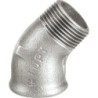 Raccord fonte malléable galvanisé fileté Coude 45° mâle femelle - 1"1/4 - Galvanisée / Galva