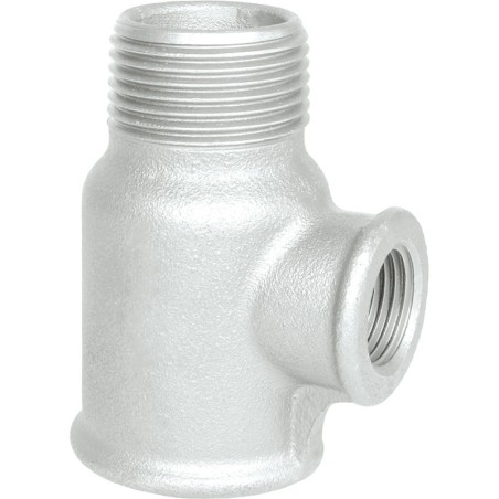 Raccord fonte malléable galvanisé fileté Té femelle avec une sortie Mâle - 3/4" - Galvanisée / Galva