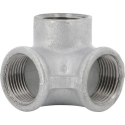 Raccord fonte malléable galvanisé fileté Distributeur femelle à coude - 2" - Galvanisée / Galva