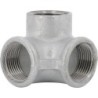 Raccord fonte malléable galvanisé fileté Distributeur femelle à coude - 2" - Galvanisée / Galva