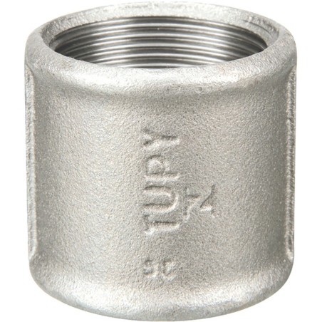 Raccord fonte malléable galvanisé fileté Manchon femelle filetage droite/droite - 2"1/2 - Galvanisée / Galva