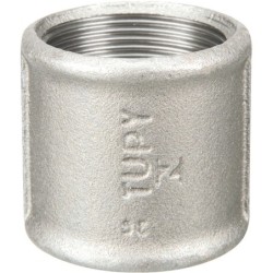 Raccord fonte malléable galvanisé fileté Manchon femelle filetage droite/gauche - 1"1/4 - Galvanisée / Galva