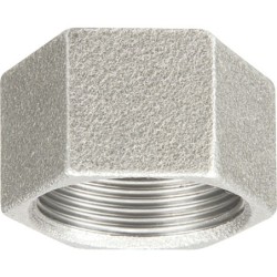 Raccord fonte malléable galvanisé fileté Bouchon femelle hexagonale - 1"1/4 - Galvanisée / Galva