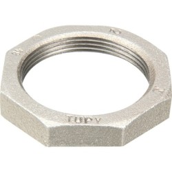 Raccord fonte malléable galvanisé fileté Contre-Écrous évidé - 1"1/4 - Galvanisée / Galva