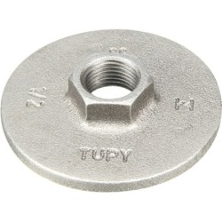 Raccord fonte malléable galvanisé fileté Bride rondes sans trou - 3/4" - Galvanisée / Galva