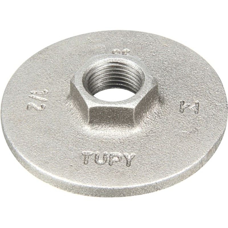 Raccord fonte malléable galvanisé fileté Bride rondes sans trou - 3/4" - Galvanisée / Galva