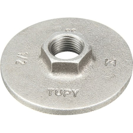 Raccord fonte malléable galvanisé fileté Bride rondes sans trou - 3/4" - Galvanisée / Galva