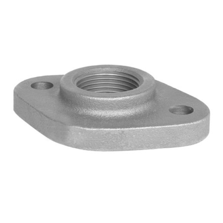 Raccord fonte malléable galvanisé fileté Bride ovale avec trous - 3/4" - Galvanisée / Galva