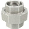 Raccord fonte malléable galvanisé fileté Manchons union femelle à joint plat - 1/2" - Galvanisée / Galva