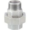 Raccord fonte malléable galvanisé fileté Manchon union mâle et femelle à joint plat - 2"1/2 - Galvanisée / Galva