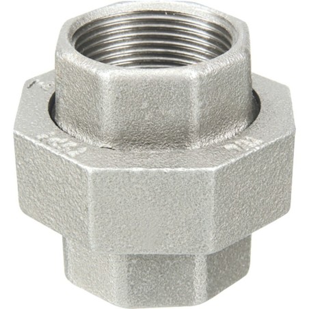 Raccord fonte malléable galvanisé fileté Manchon union femelle conique - 1"1/4 - Galvanisée / Galva