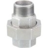 Raccord fonte malléable galvanisé fileté Manchon union mâle et femelle conique - 2"1/2 - Galvanisée / Galva