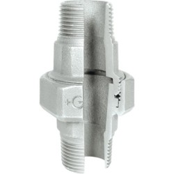 Raccord fonte malléable galvanisé fileté Manchon union mâle à joint conique - 1" - Galvanisée / Galva