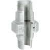 Raccord fonte malléable galvanisé fileté Manchon union mâle à joint conique - 1"1/2 - Galvanisée / Galva