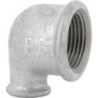 Raccord fonte malléable galvanisé fileté Coude réduit femelle - Galvanisée / Galva - 3/4" - 1/2"