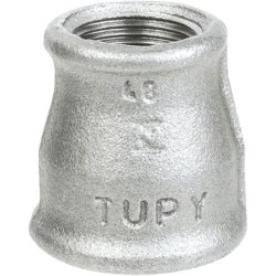Raccord fonte galvanisé malléable fileté Manchon réduit femelle - Galvanisée / Galva - 1"1/4 - 3/8"