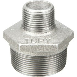 Raccord fonte malléable galvanisé Mamelon réduit mâle - Galvanisée / Galva - 1"1/4 - 3/4"