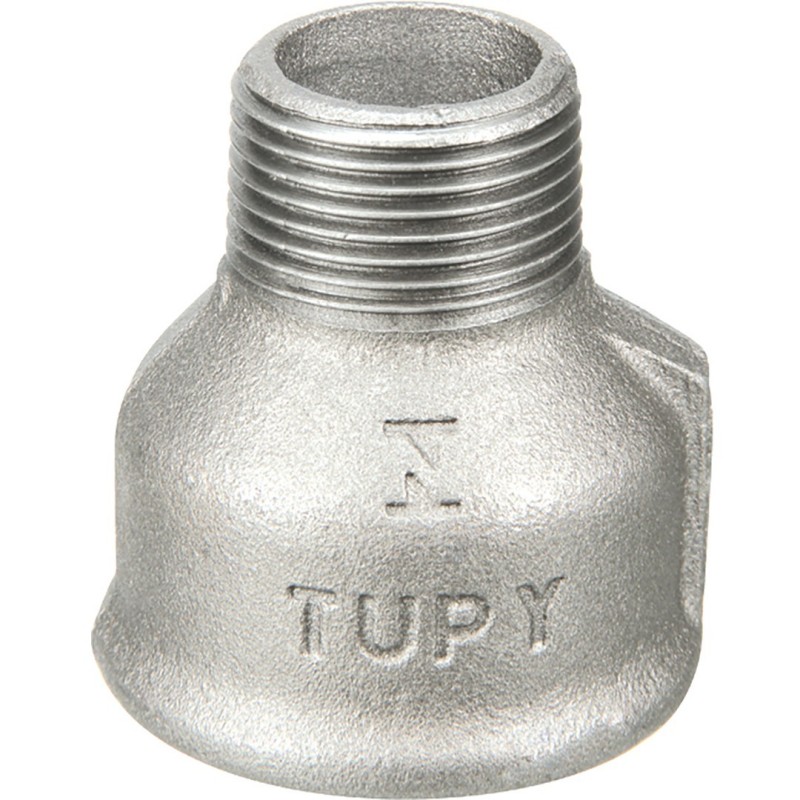 Raccord fonte malléable galvanisé fileté Manchon réduit femelle mâle - Galvanisée / Galva - 1/2" - 1/4"