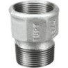 Raccord fonte malléable galvanisé fileté Manchon égal femelle et mâle - 1/4" - Galvanisée / Galva