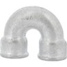 Raccord fonte malléable galvanisé fileté courbe FF double 180° - 1" - Galvanisée / Galva